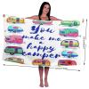 Large Soft Bath Towel Blanket, “You Make Me Happy Camper” Travel Graphic view 2