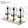 24 L Gold Stainless Steel Beverage Dispenser with Ice Chamber view 2