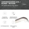 Garesa 2-Track Curtain Rail, White, Wenge Fascia with Return, 430 cm view 3
