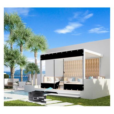 Weatherproof Transparent PVC Curtain with Zipper, H3 × W3.5 m