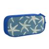 Starfish Coastal Pencil Case with Zipper, Large Capacity, Blue view 1