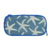 Starfish Coastal Pencil Case with Zipper, Large Capacity, Blue view 2