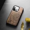 Carveit Solid Wood Case for iPhone 15 Pro with MagSafe Compatibility, Soft TPU Shock-Resistant Bumper, Walnut – The Compass before Kanagawa Waves view 4