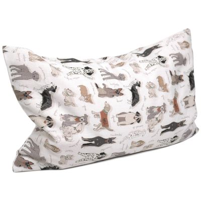 Lavender Herbal Scented Pillow 30 x 20 cm, Organic Cotton, “Liebe Hunde”