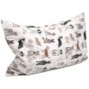 Lavender Herbal Scented Pillow 30 x 20 cm, Organic Cotton, “Liebe Hunde” view 1