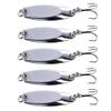 5-Piece Metal Spoon Fishing Lures with Box, 5 g Silver view 1