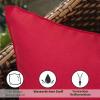 Outdoor Waterproof Pillow Covers, 35 x 35 cm, Set of 4, Green Leaf Pattern view 4