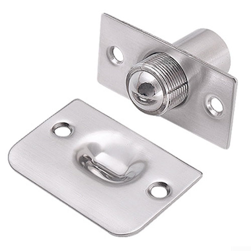 Stainless Steel Adjustable Roller Ball Door Catch Lock Set