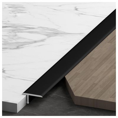 XTGDIEM Metal Floor Transition Strip, Carpet to Wood/Tile to Carpet, for Uneven Indoor Floors (Style-1)