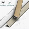XTGDIEM Metal Floor Transition Strip, Carpet to Wood/Tile to Carpet, for Uneven Indoor Floors (Style-1) view 4
