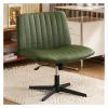 WIGSELBL Armless Wide Office Chair, Green view 1