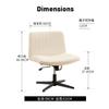 WIGSELBL Armless Wide Office Chair, Green view 2