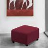 Leomix Stretch Ottoman Bench Slipcover, Square Ottoman Cover with Non-Slip Elastic Bottom, for Living Rooms, 68–76 cm view 2