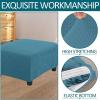 Leomix Stretch Ottoman Bench Slipcover, Square Ottoman Cover with Non-Slip Elastic Bottom, for Living Rooms, 68–76 cm view 4