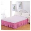 Solid Bed Skirt with Tassels, Elastic, No Top Surface, Hotel Style (Pink, King, 198 x 203 x 40 cm) view 1