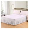Elastic Bed Skirt with Tassels, White, King 198 x 203 x 40 cm view 1