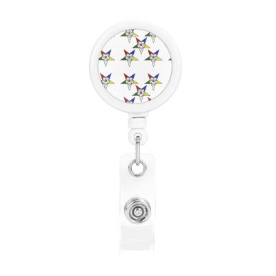 Stars Eastern Stars Retractable Badge Reel with Alligator Clip