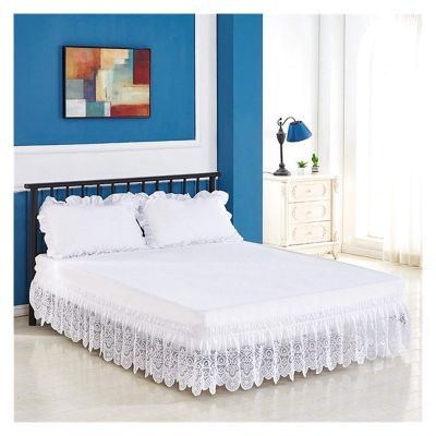 Decorative Lace Bed Skirt with Elastic Band, Princess Style, Home/Hotel (Color: Style 3, Size: 120 x 200 x 38 cm)