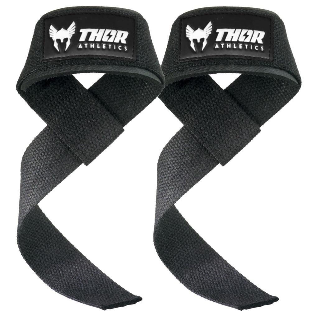 THOR ATHLETICS Lifting Straps for Strength Training & Powerlifting with Hooks