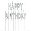Folat 24207 Silver “Happy Birthday” Candle Set, 2 cm view 1