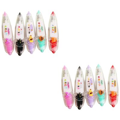 STOBOK 2 Sets Correction Tape Pens, 5 Unique Designs, 5 Pieces Each
