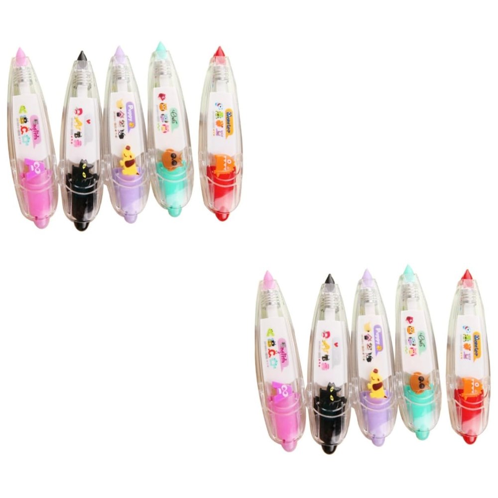 STOBOK 2 Sets Correction Tape Pens, 5 Unique Designs, 5 Pieces Each