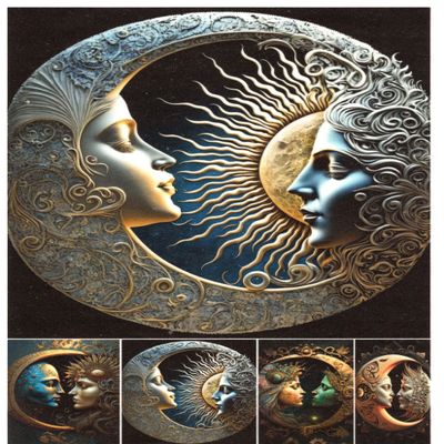Josys Craft Fairy Rice Paper A4 Sun and Moon Design