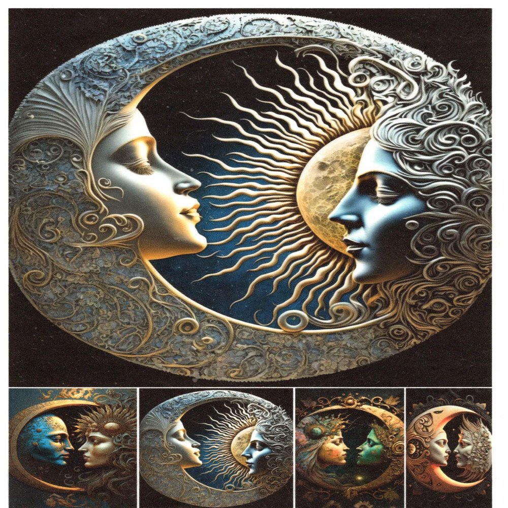 Josys Craft Fairy Rice Paper A4 Sun and Moon Design