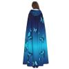 Blue Butterfly Hooded Cloak for Adults, Unisex view 4