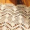 Elegant White Handmade Crocheted Cotton Table Runner, 2-Pack view 2