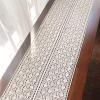 Elegant White Handmade Crocheted Cotton Table Runner, 2-Pack view 3