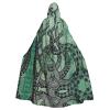 FADUNI Green Octopus Unisex Hooded Halloween Cape for Adults view 1