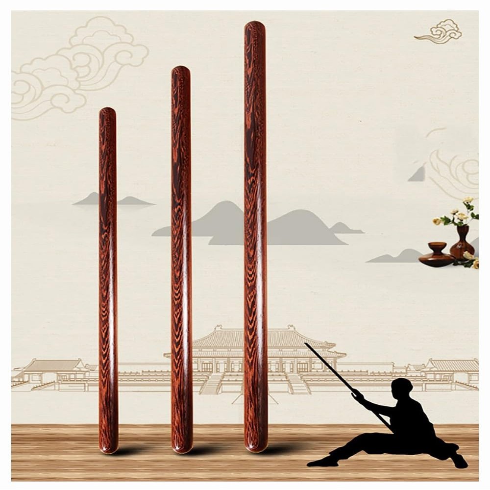 Tai Chi Ruler Stick, Solid Wood Qigong Training Stick, 120 × 2.8 cm