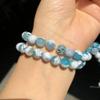 Natural Stone Blue Fire Agate Dragon Vein Onyx Round Loose Beads for Jewelry Making, 15 in, 6/8/10 mm, DIY Bracelets and Necklaces, Purple-Green Agate, 6 mm, 61 Pieces view 2