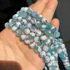 Natural Stone Blue Fire Agate Dragon Vein Onyx Round Loose Beads for Jewelry Making, 15 in, 6/8/10 mm, DIY Bracelets and Necklaces, Purple-Green Agate, 6 mm, 61 Pieces view 4