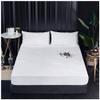 Fitted Sheet, Lightweight, Soft and Wrinkle-Free, Waterproof, Breathable and Dustproof Mattress Cover with Elastic, CL011-35, 200 x 220 + 30 cm view 1