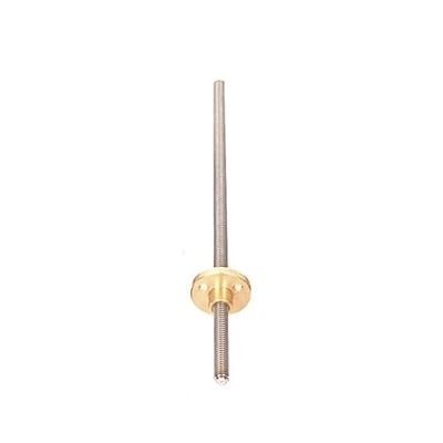 AYTOSH T5 Lead Screw, 5 mm Diameter, 100 mm Length, 304 Stainless Steel, with Brass Nut, Lead 1 mm