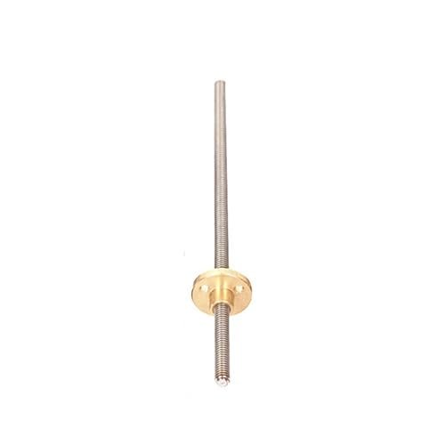 AYTOSH T5 Lead Screw, 5 mm Diameter, 100 mm Length, 304 Stainless Steel, with Brass Nut, Lead 1 mm