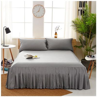 Fitted Sheet with Ruffled Bed Skirt, CQ001-18, Twin 39 x 75 + 15 in