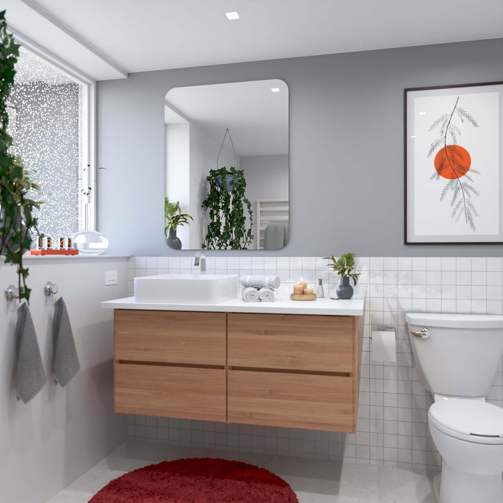 Alasta Elegant Bathroom Mirror, Vertical Wall-Mounted Mirror, Hanging Mirror - 45 x 100 cm