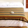 MHUQIA Knitted Tassel Throw Blanket 130 x 230 cm, Soft Fleece Boho Couch Blanket view 4
