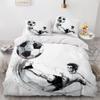 MUNOOR Soccer Duvet Cover Set, 220 x 240 cm, 3D Manga-Style Print view 1