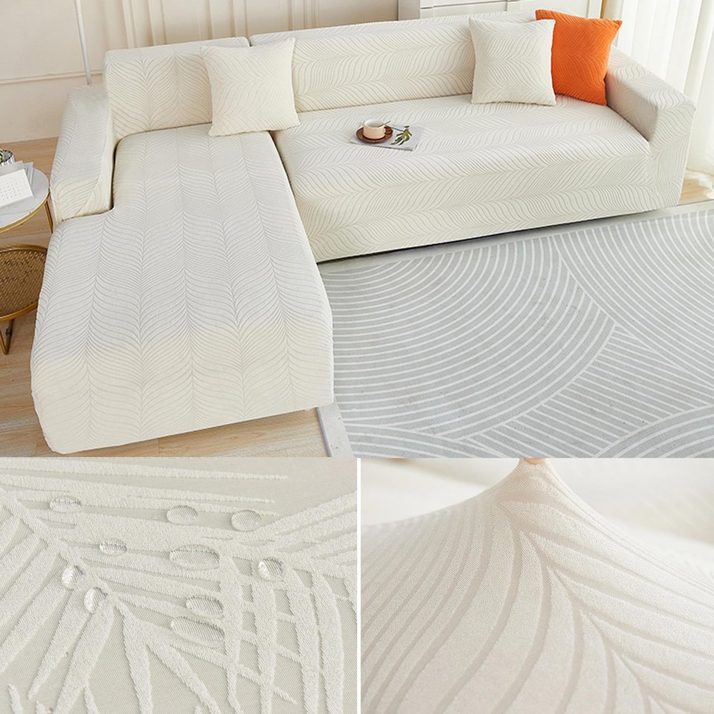 Waterproof Stretch Sofa Cover, White, 3- and 4-Seater