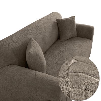 LJQAIZYL Waterproof Stretch Sofa Cover, Taupe, 3-Seater