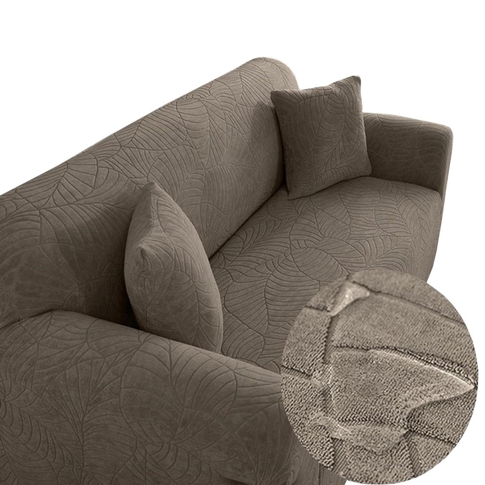 LJQAIZYL Waterproof Stretch Sofa Cover, Taupe, 3-Seater