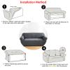 LJQAIZYL Waterproof Stretch Sofa Cover, Taupe, 3-Seater view 4
