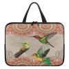 Surwin Laptop Sleeve Bag, Exotic Style, Water-Resistant and Dust-Resistant, with Handle and Zipper, Green Bird, 15-Inch view 1