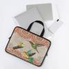 Surwin Laptop Sleeve Bag, Exotic Style, Water-Resistant and Dust-Resistant, with Handle and Zipper, Green Bird, 15-Inch view 4
