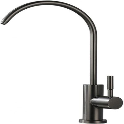 Kitchen Faucet, Gray Gooseneck Drinking Water Filter Faucet