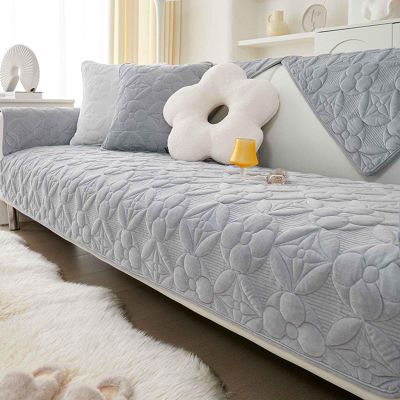 YWQJL Velvet L-Shaped Sofa Cover, Non-Slip Washable Couch Cover for 1/2/3/4-Seater Sofas, #2—70 x 180 cm
